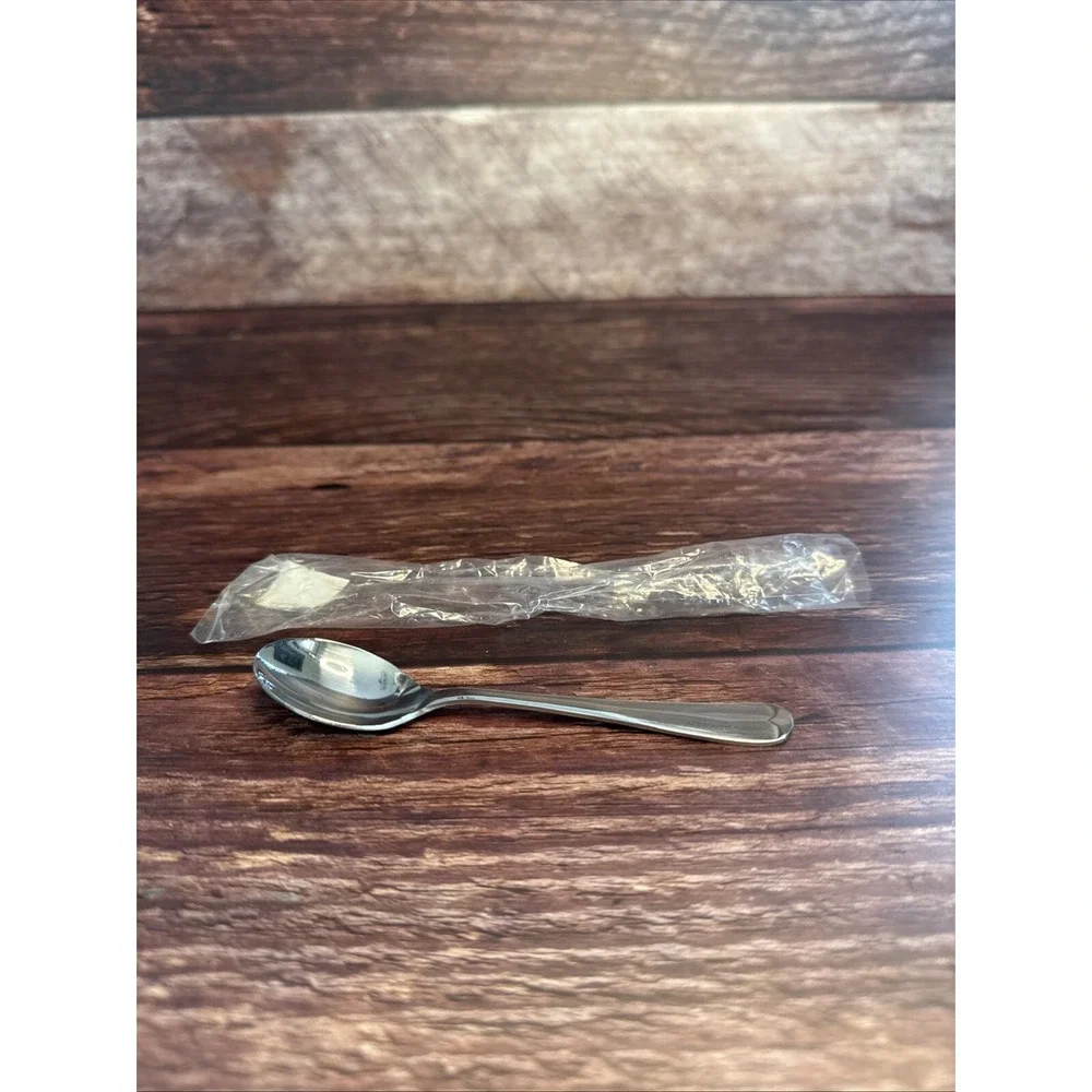 Silver Tone Sugar Spoon Stainless Steel Japan Vintage 4.5